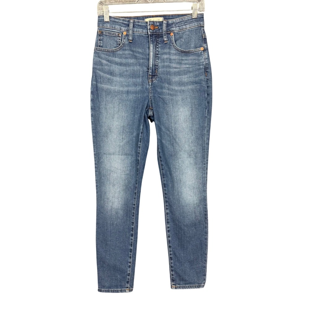 Madewell Jeans Womens‎ 27 Blue Curvy High Rise Skinny Crop Medium Wash Denim